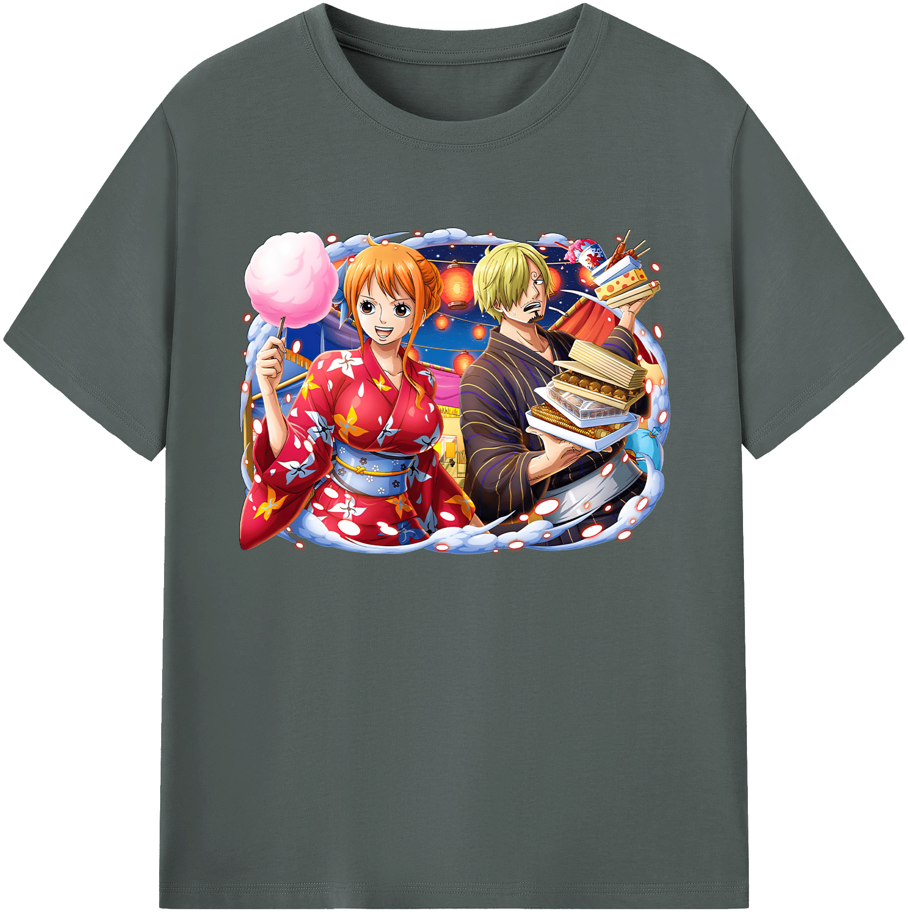 （画像用） ワンピース サンジ ONE PIECE Sanji 綿100％ メンズ半袖Tシャツ｜肌触りやわらか＆通気性